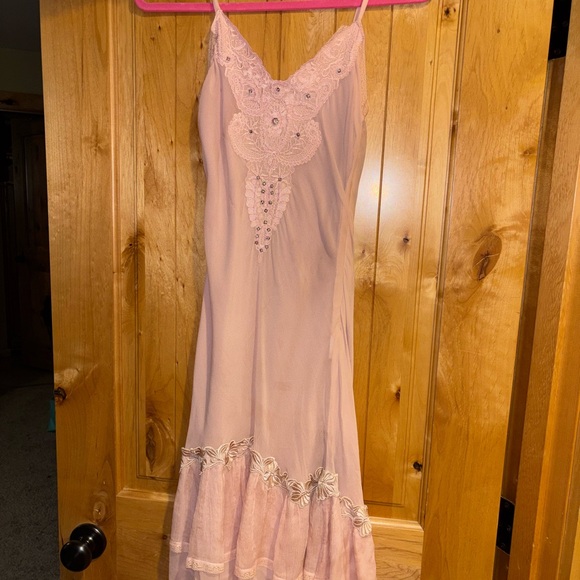 Betsey Johnson Other - Women's Pink Lace-Trim Slip Dress